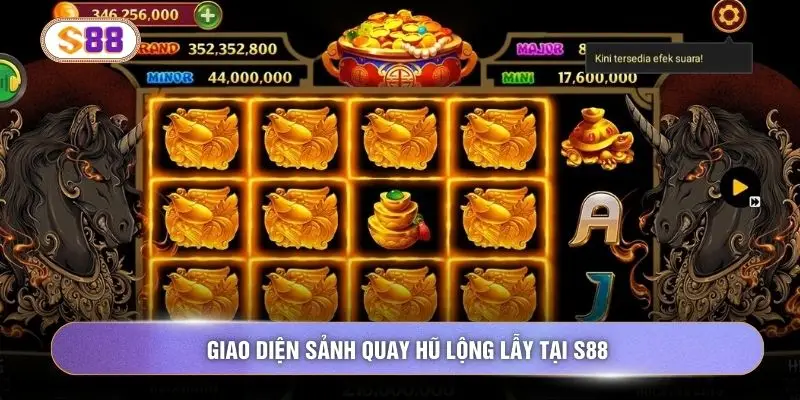Giao diện sảnh quay hũ lộng lẫy tại S88